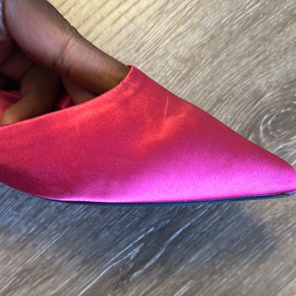 Jeffrey Campbell Women's Pink Satin Mules - Picture 4 of 4